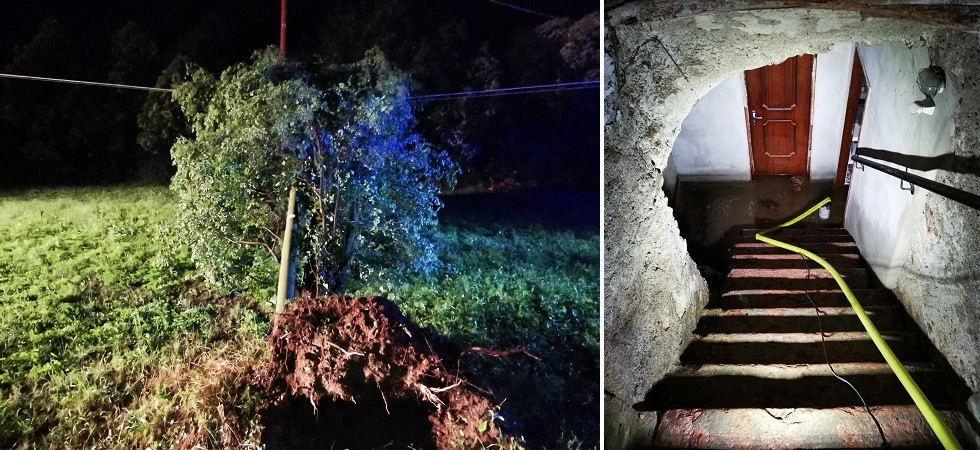 Cantine e garage allagati, alberi abbattuti e tanti danni